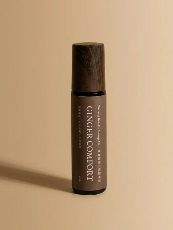 ginger comfort warming roll-on massage oil