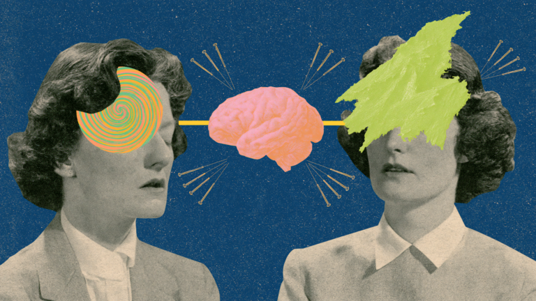 Conceptual collage comparing tension headache and migraine with acupuncture treatment approach — Ayla Executive Medical